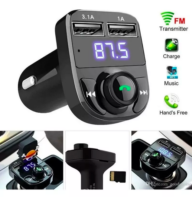 Miniatura 1 de Transmisor Fm Para Carro Bluetooth